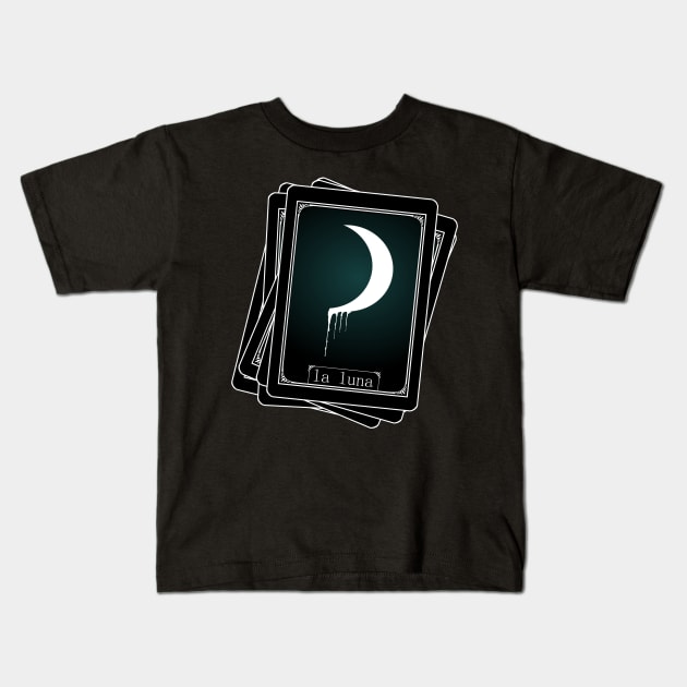 Tarot Card - La Luna Kids T-Shirt by Gringoface